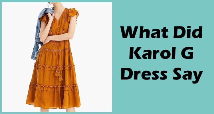 What Did Karol G Dress Say 2020