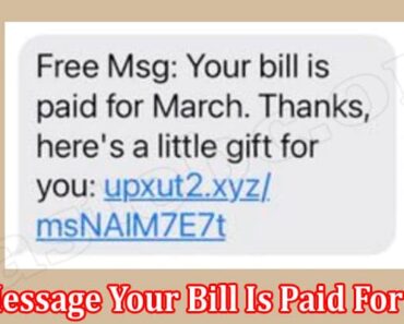 Free Message Your Bill Is Paid For March {April} Fact!